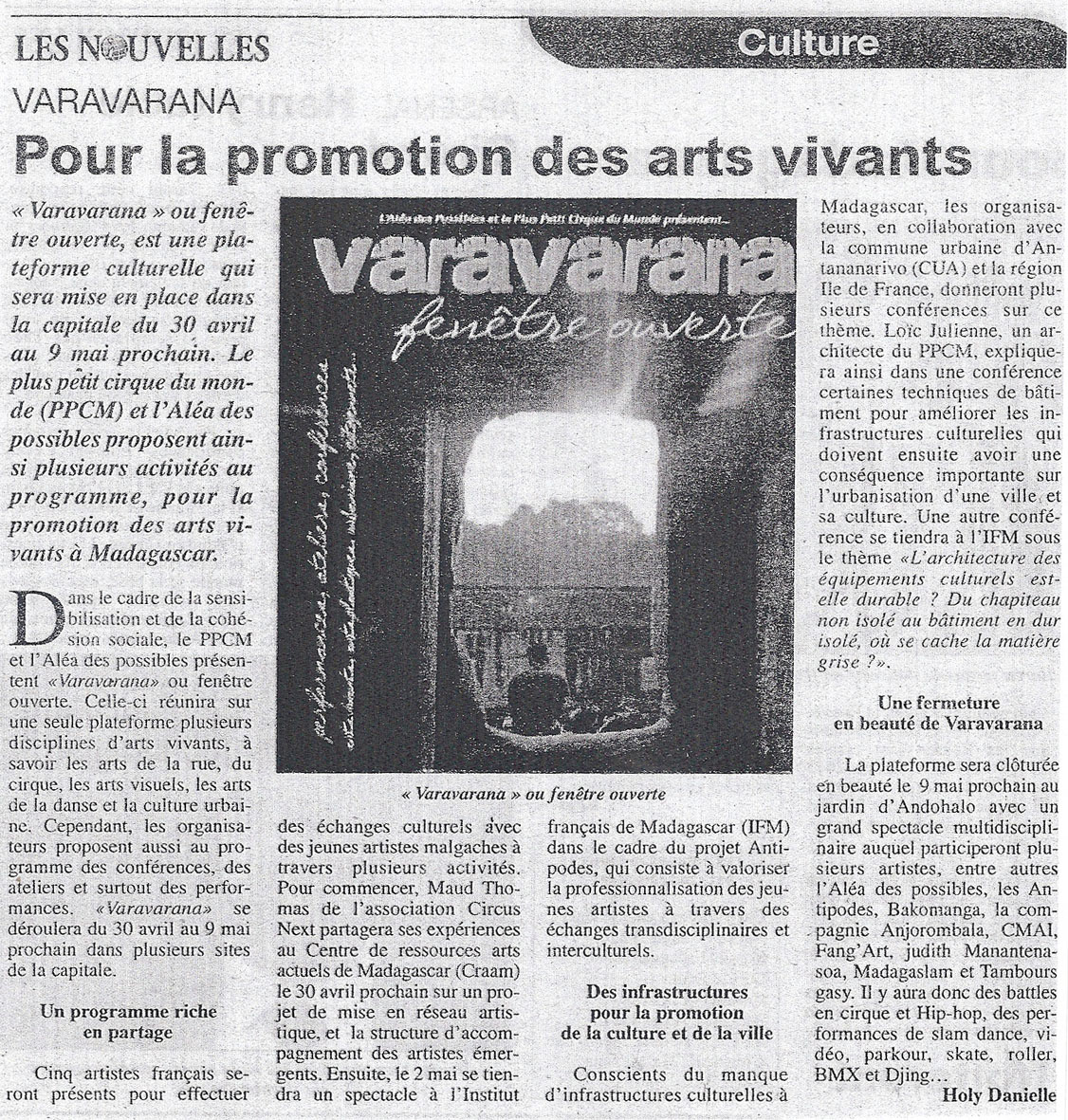 Varavarana - Les Nouvelles